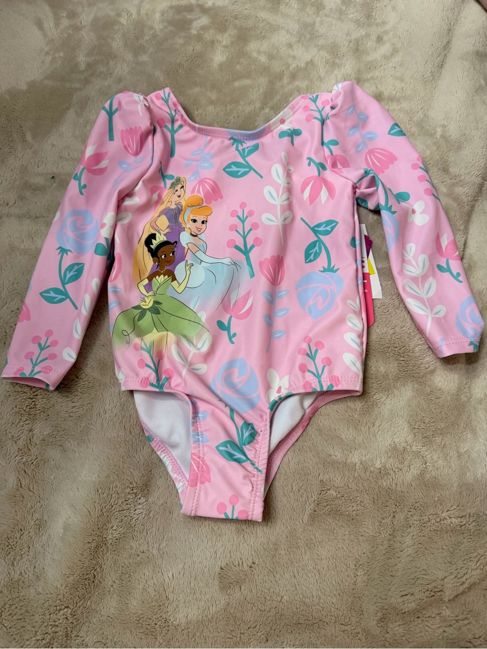 Disney Pink Princess Long-Sleeve Kids Rashguard